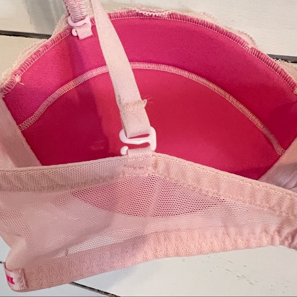 PINK Victoria’s Secret Light Pink Lace Multi-Way Demi Bra. Size 32C. - Picture 4 of 8